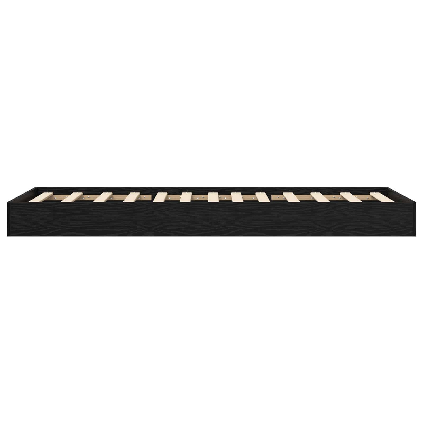 vidaXL Bodenbettgestell Schwarze Eiche 80 x 200 cm Holzwerkstoff