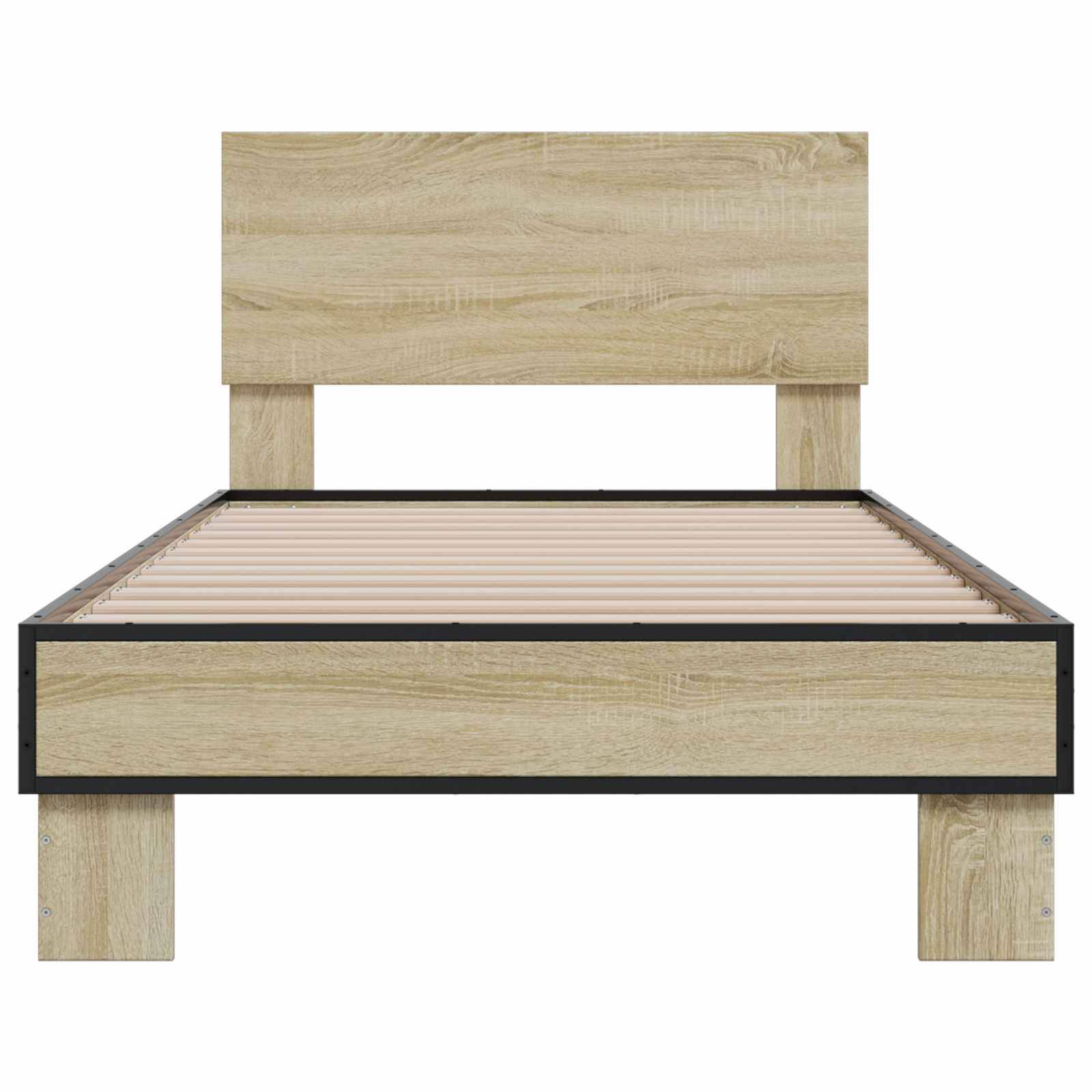vidaXL Bettgestell mit Kopfteil Sonoma-Eiche 80 x 200 cm Holzwerkstoff
