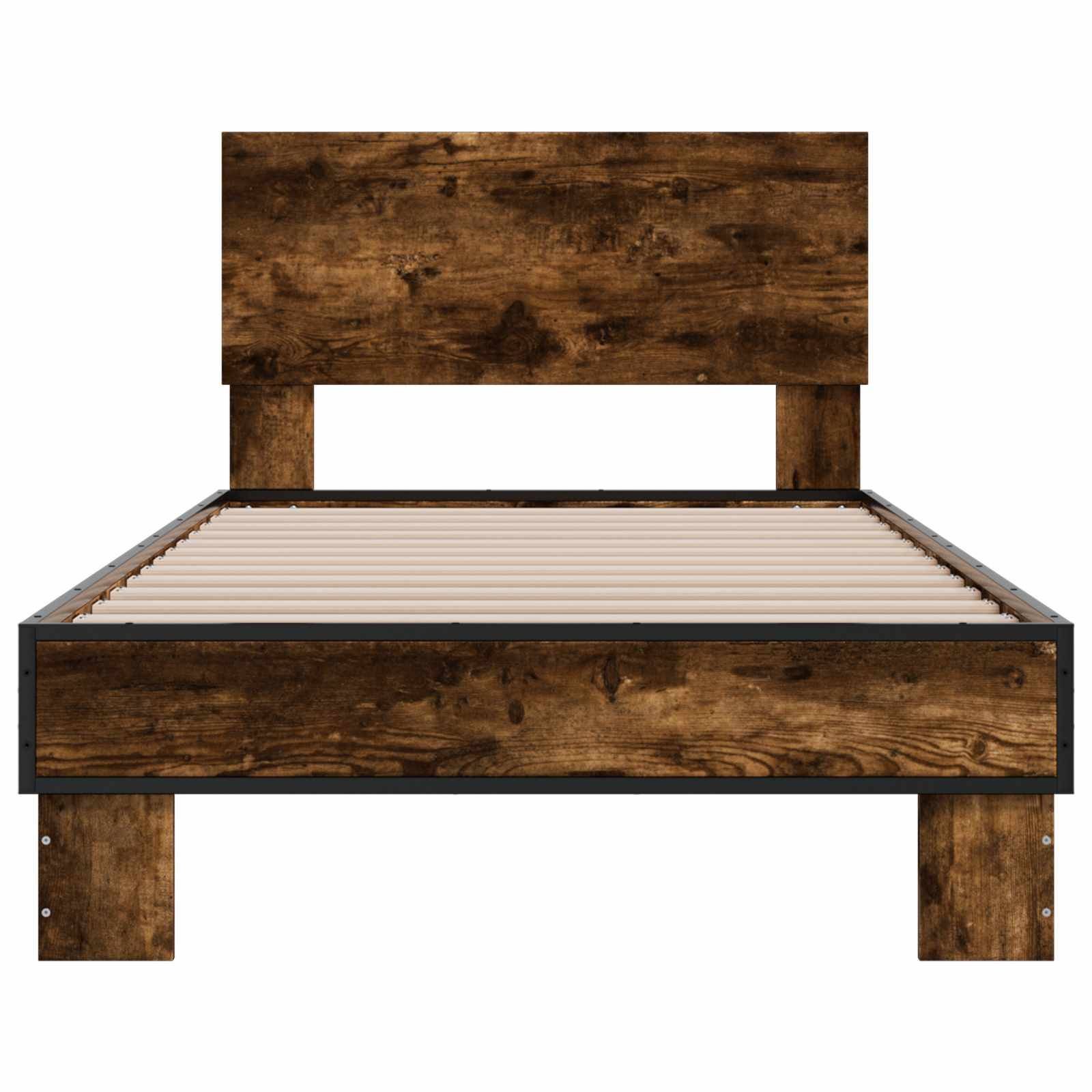 vidaXL Bettgestell mit Kopfteil Geräucherte Eiche 80 x 200 cm