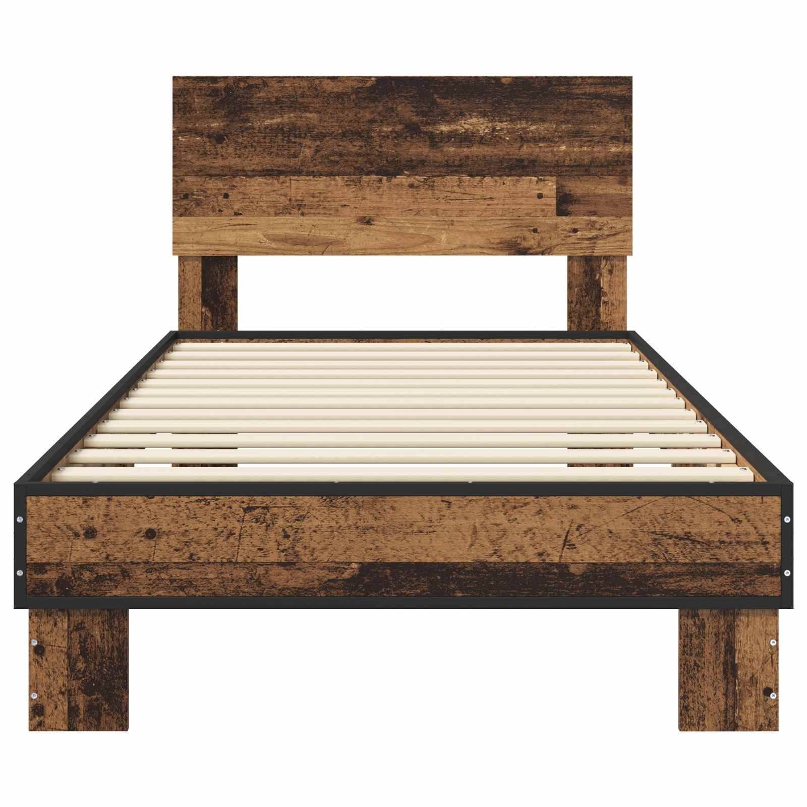 vidaXL Bettgestell mit Kopfteil Altholz 80 x 200 cm Holzwerkstoff