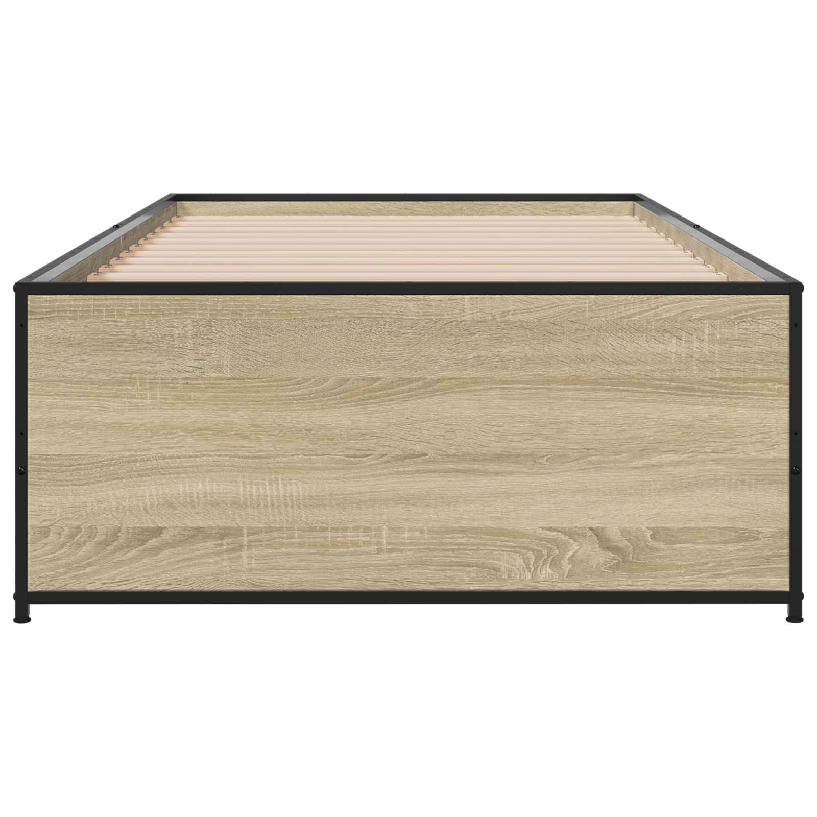 vidaXL Bettrahmen Sonoma-Eiche 80 x 200 cm Holzwerkstoff