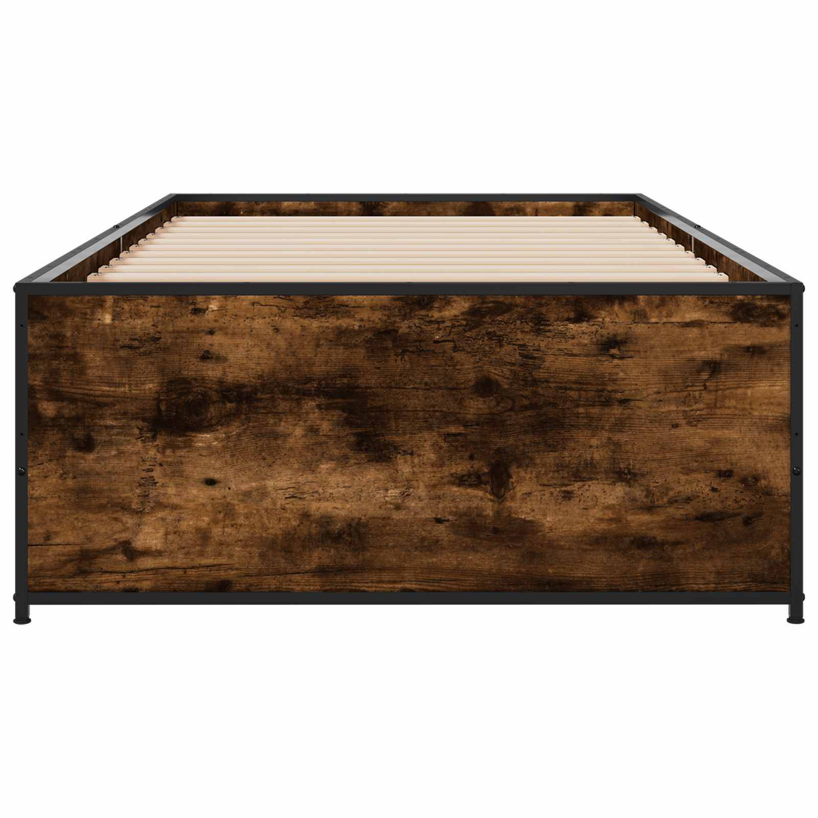 vidaXL Bettrahmen Geräucherte Eiche 80 x 200 cm Holzwerkstoff