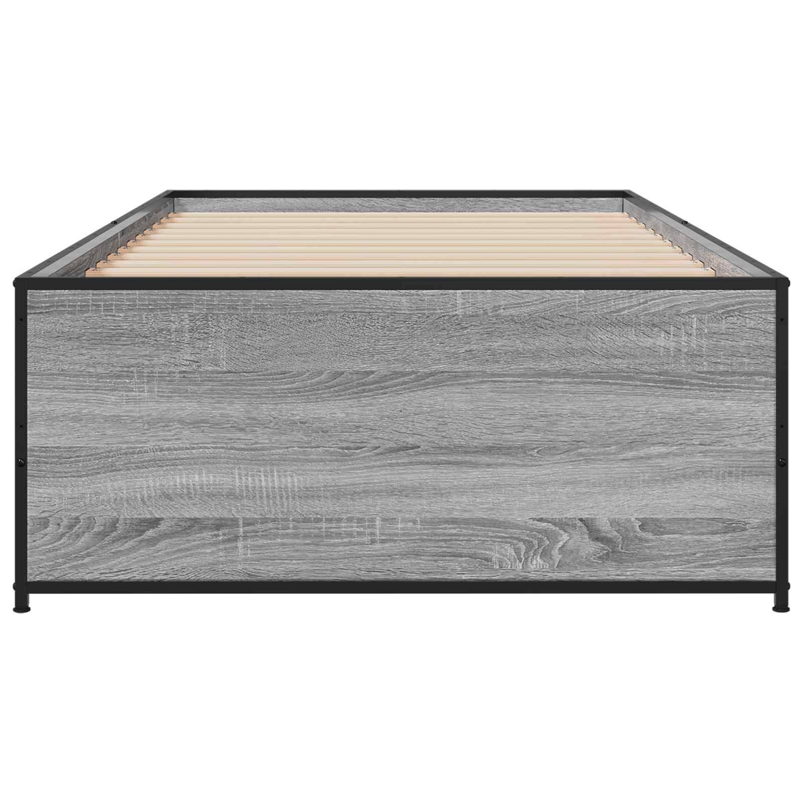 vidaXL Bettrahmen Grau Sonoma 80 x 200 cm Holzwerkstoff