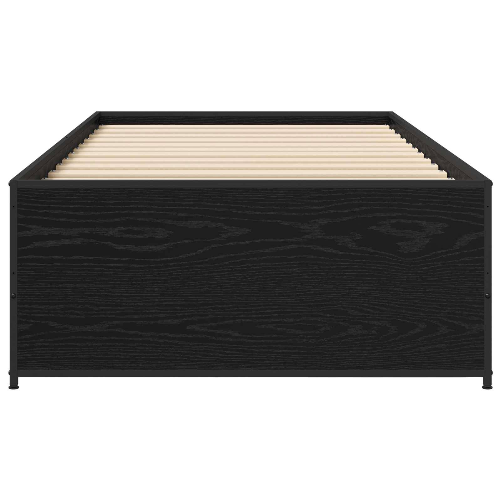 vidaXL Bettrahmen Schwarze Eiche 80 x 200 cm Holzwerkstoff