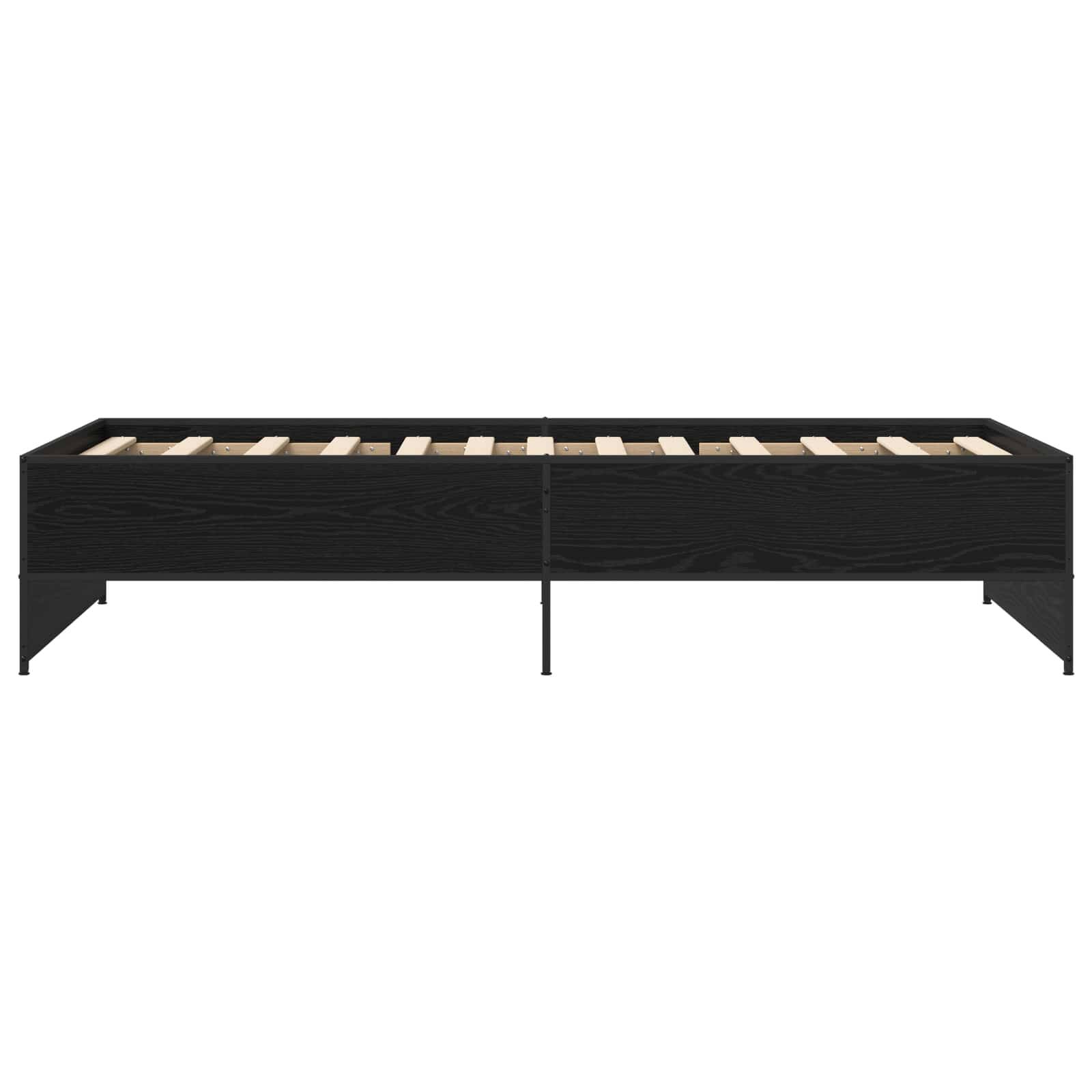 vidaXL Bettrahmen Schwarze Eiche 80 x 200 cm Holzwerkstoff
