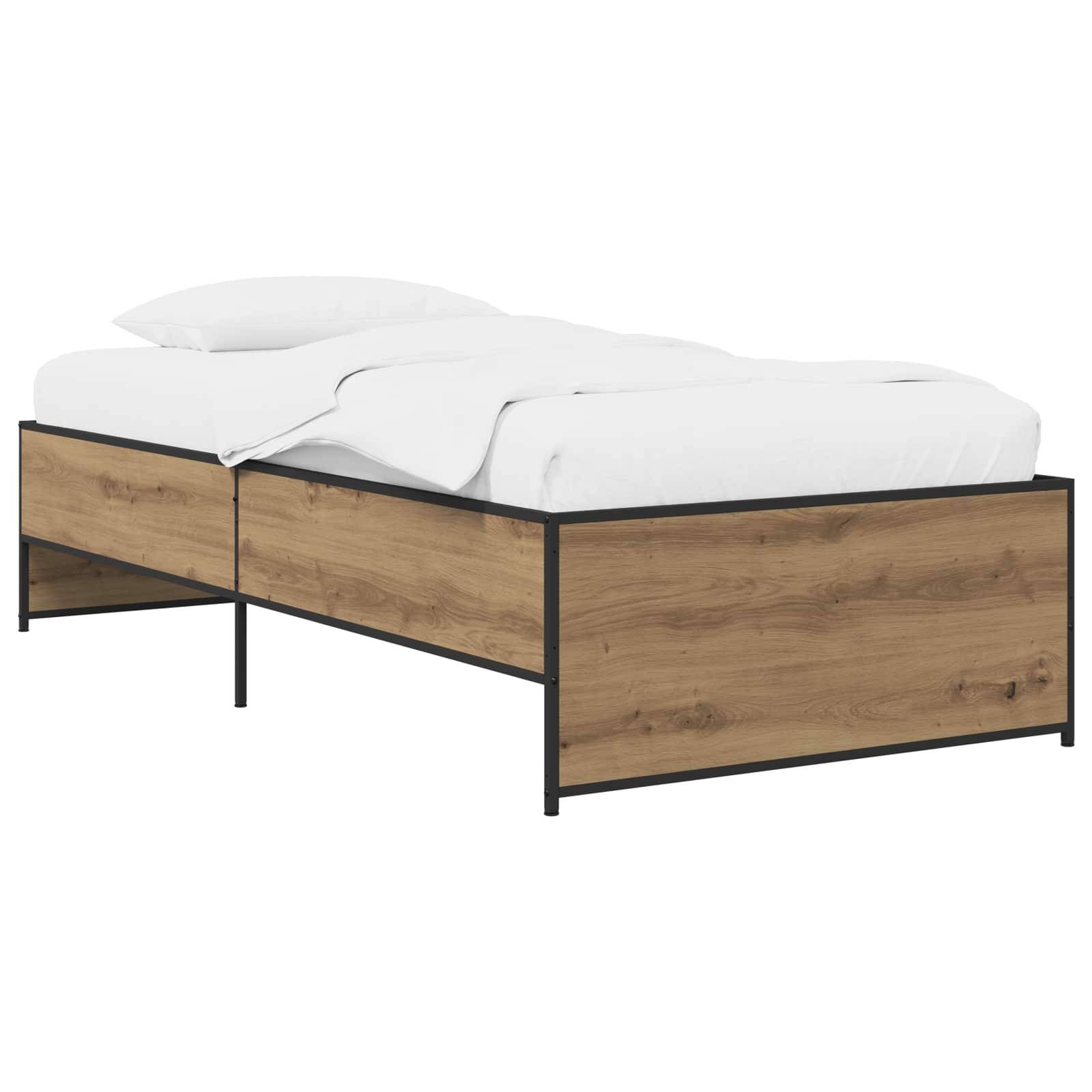 vidaXL Bettrahmen Artisan-Eiche 80 x 200 cm Holzwerkstoff