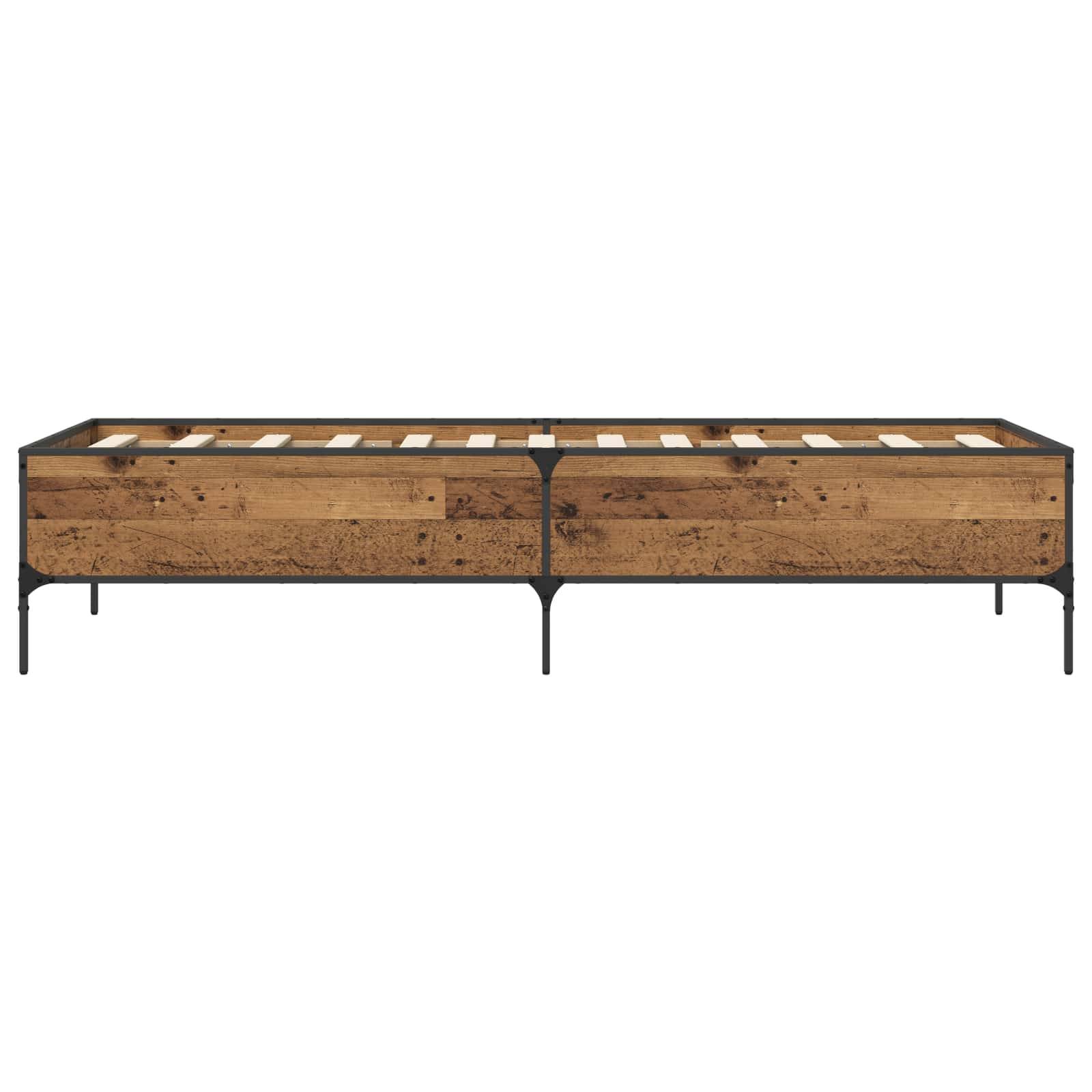 vidaXL Bettrahmen Altholz 80 x 200 cm Holzwerkstoff
