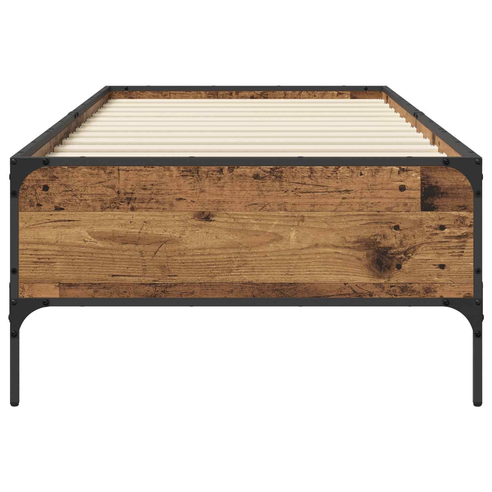 vidaXL Bettrahmen Altholz 80 x 200 cm Holzwerkstoff