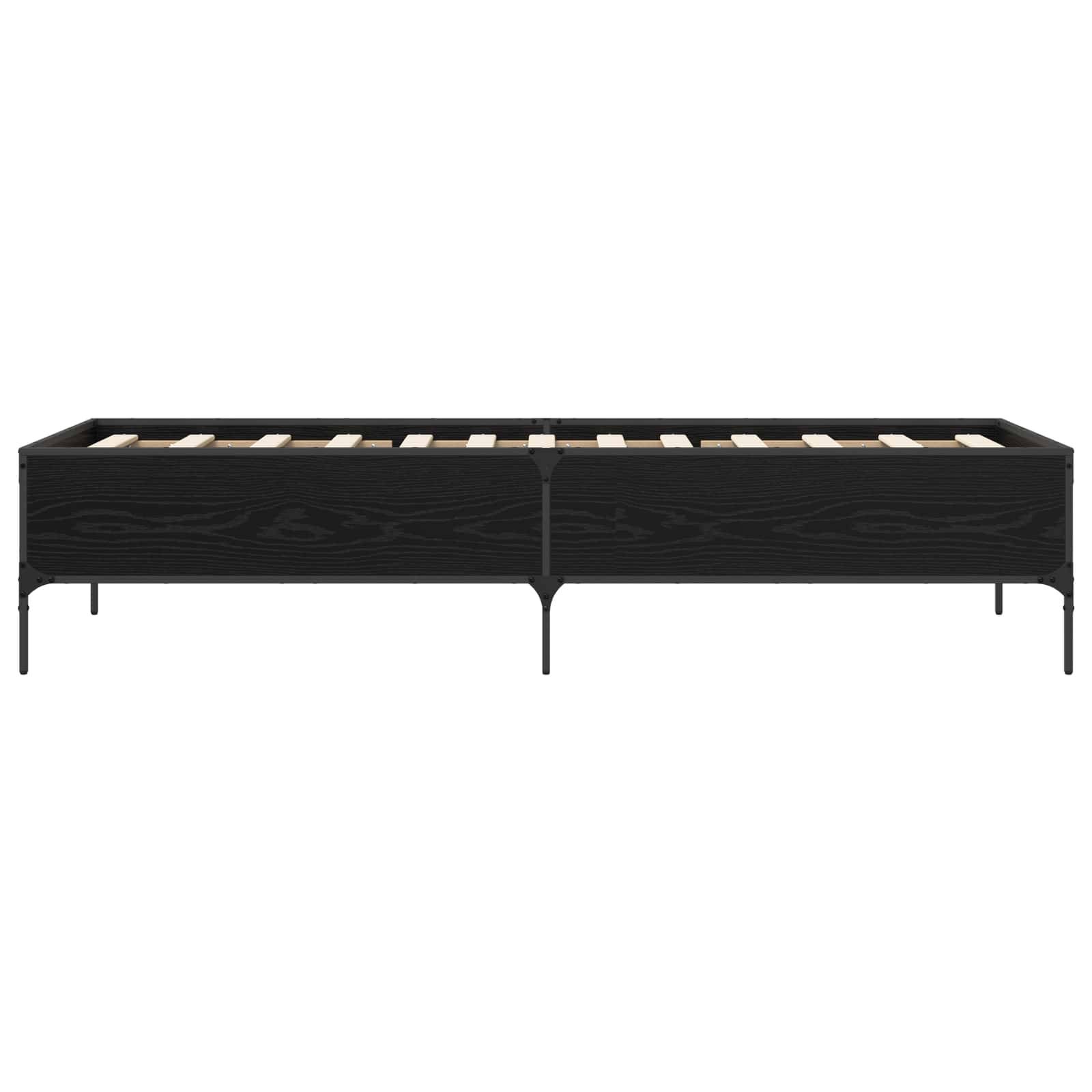 vidaXL Bettrahmen Schwarze Eiche 80 x 200 cm Holzwerkstoff