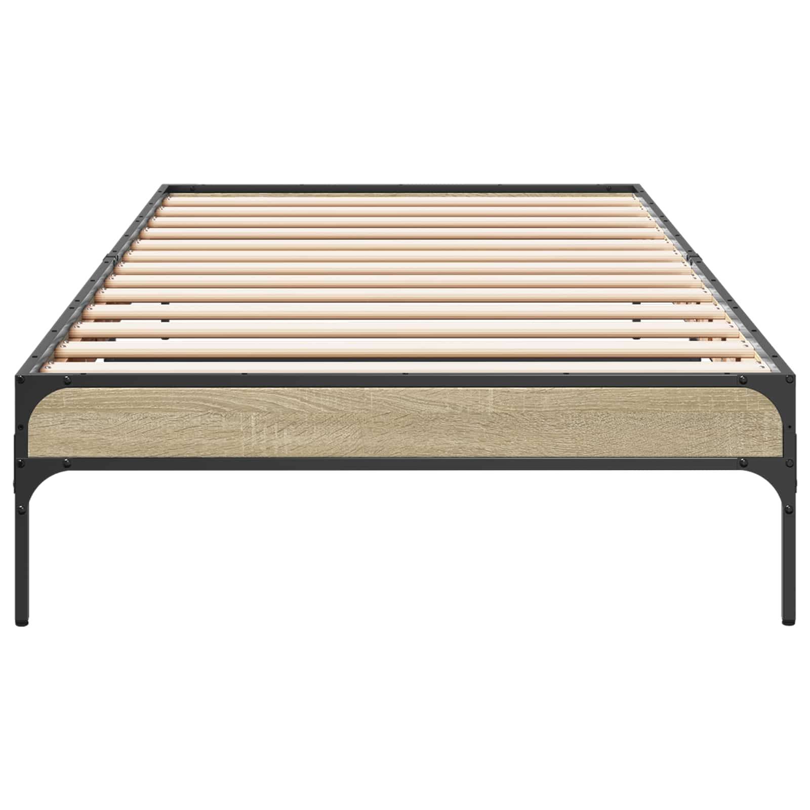 vidaXL Bettrahmen Sonoma-Eiche 80 x 200 cm Holzwerkstoff