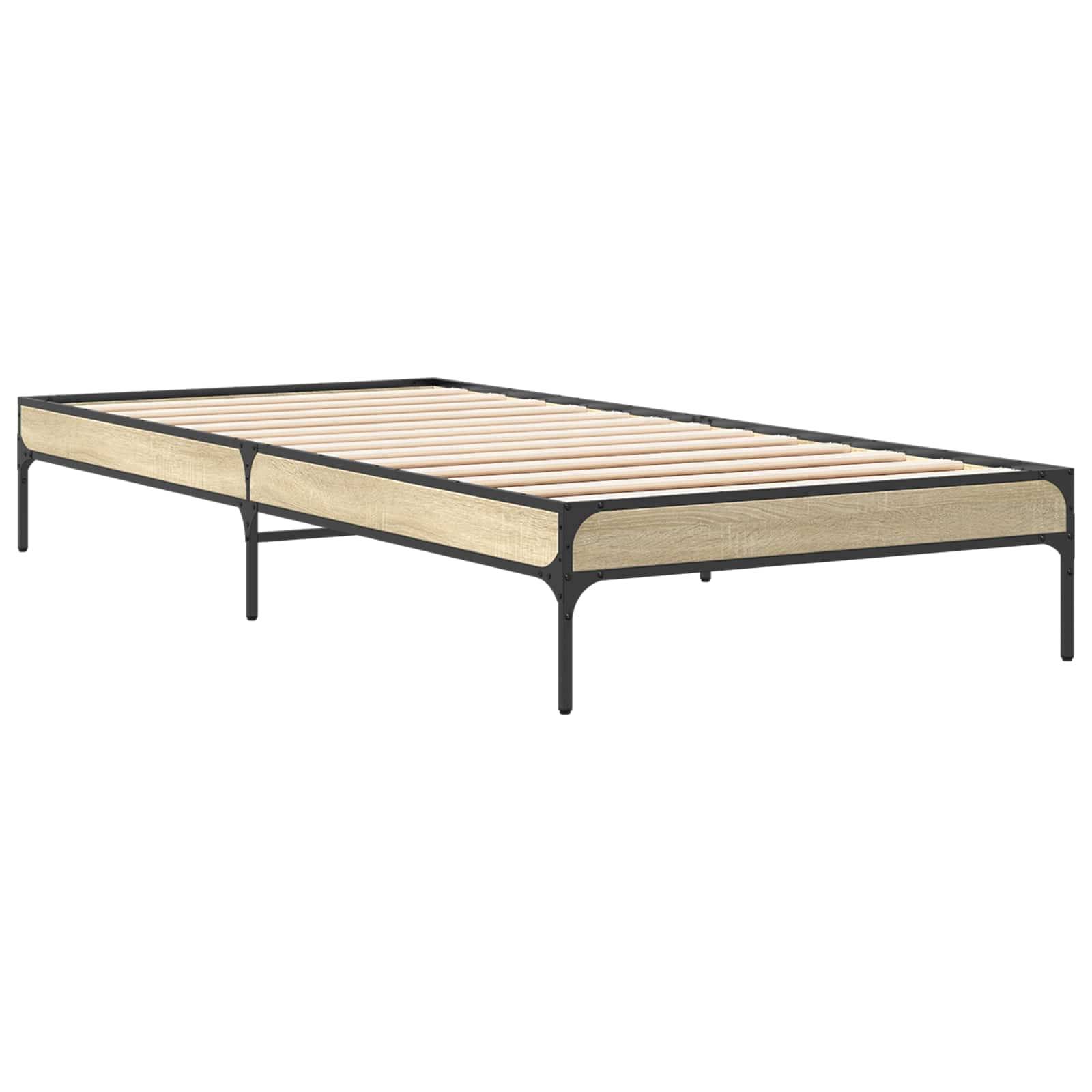 vidaXL Bettrahmen Sonoma-Eiche 80 x 200 cm Holzwerkstoff