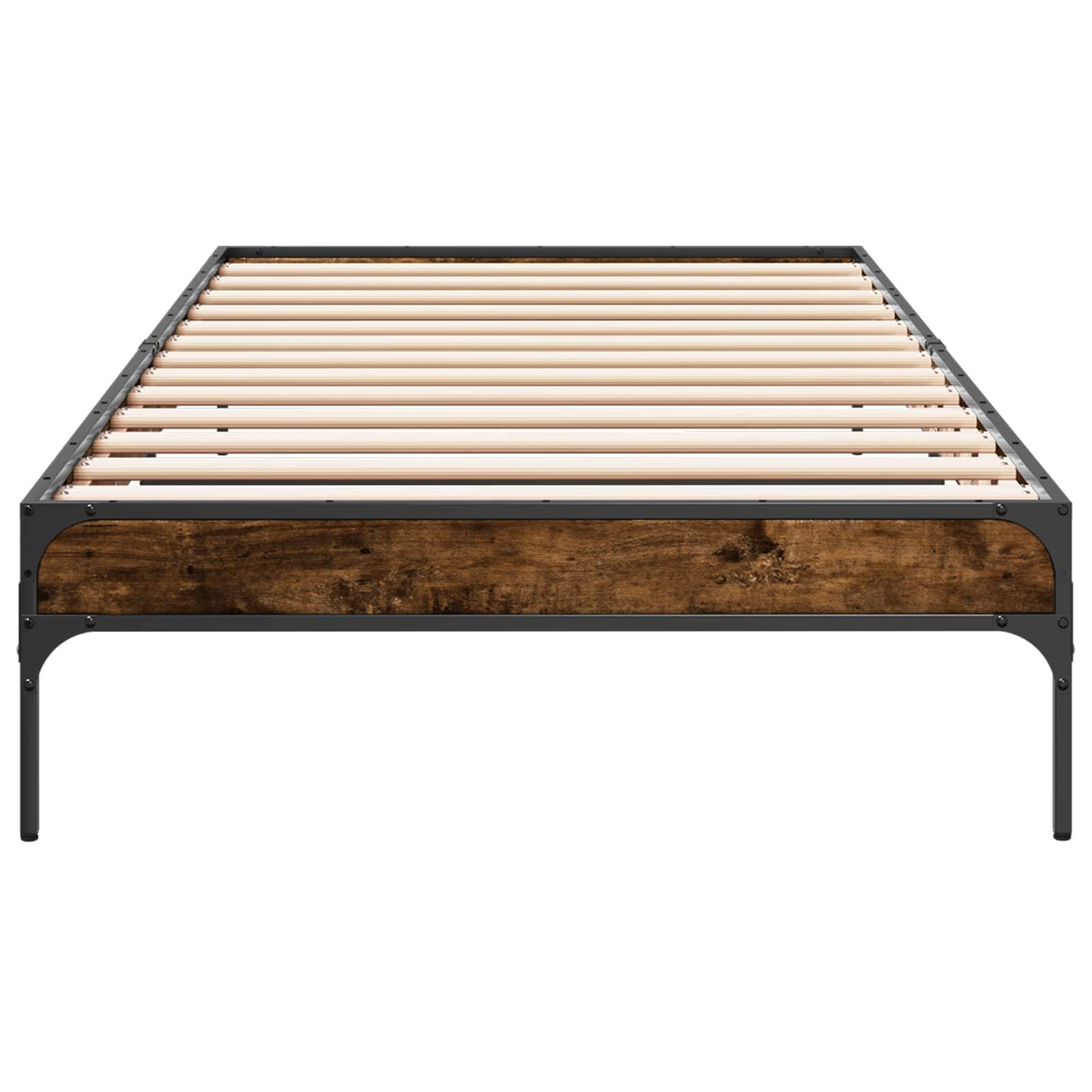 vidaXL Bettrahmen Raucharbe 80 x 200 cm Holzwerkstoff