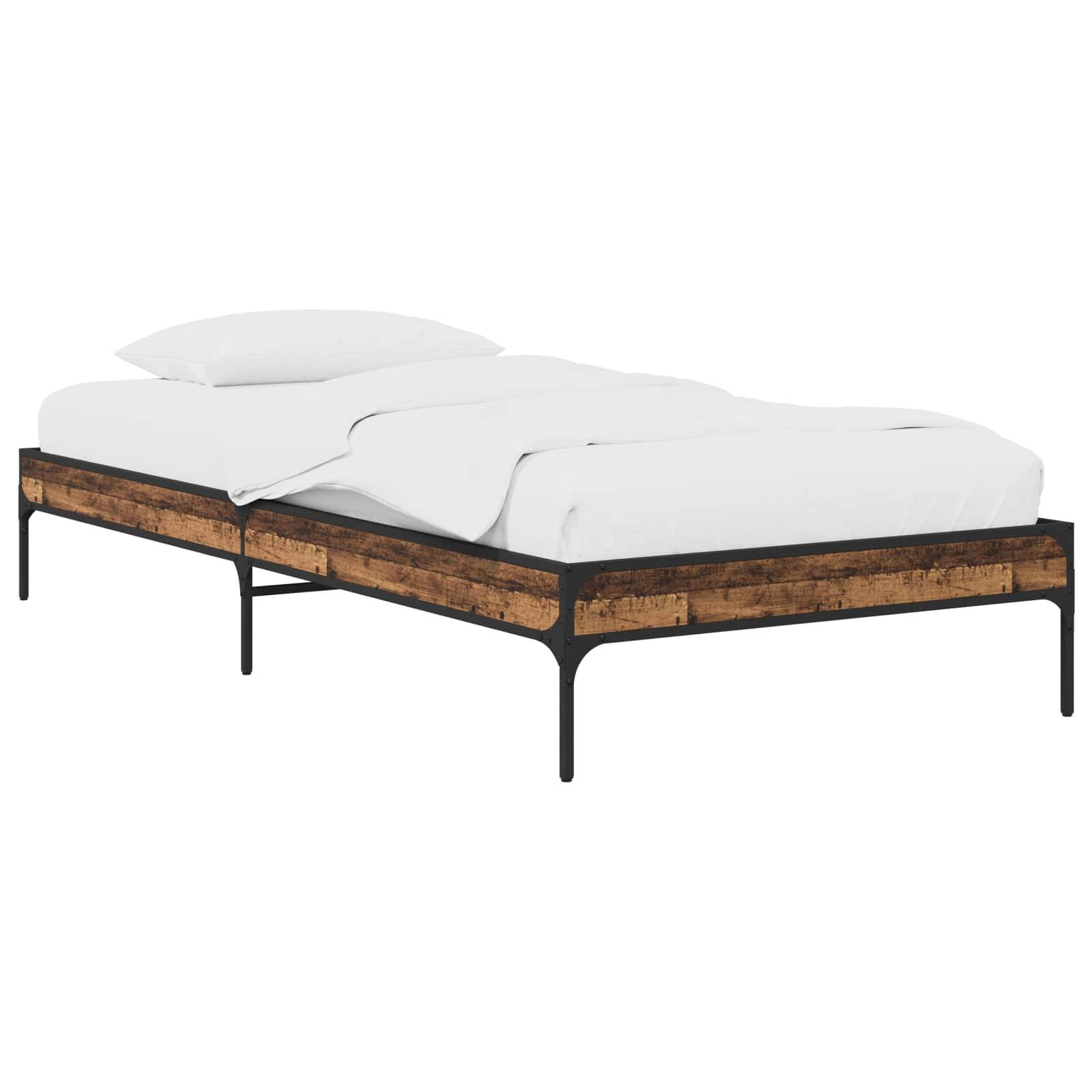 vidaXL Bettrahmen Altholz 80 x 200 cm Holzwerkstoff
