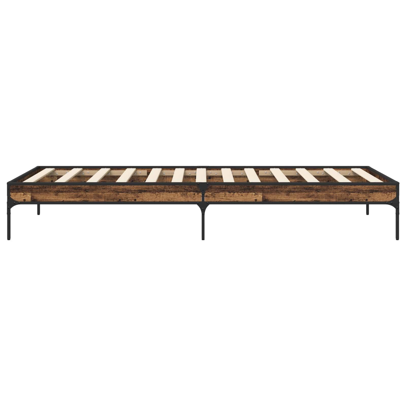 vidaXL Bettrahmen Altholz 80 x 200 cm Holzwerkstoff
