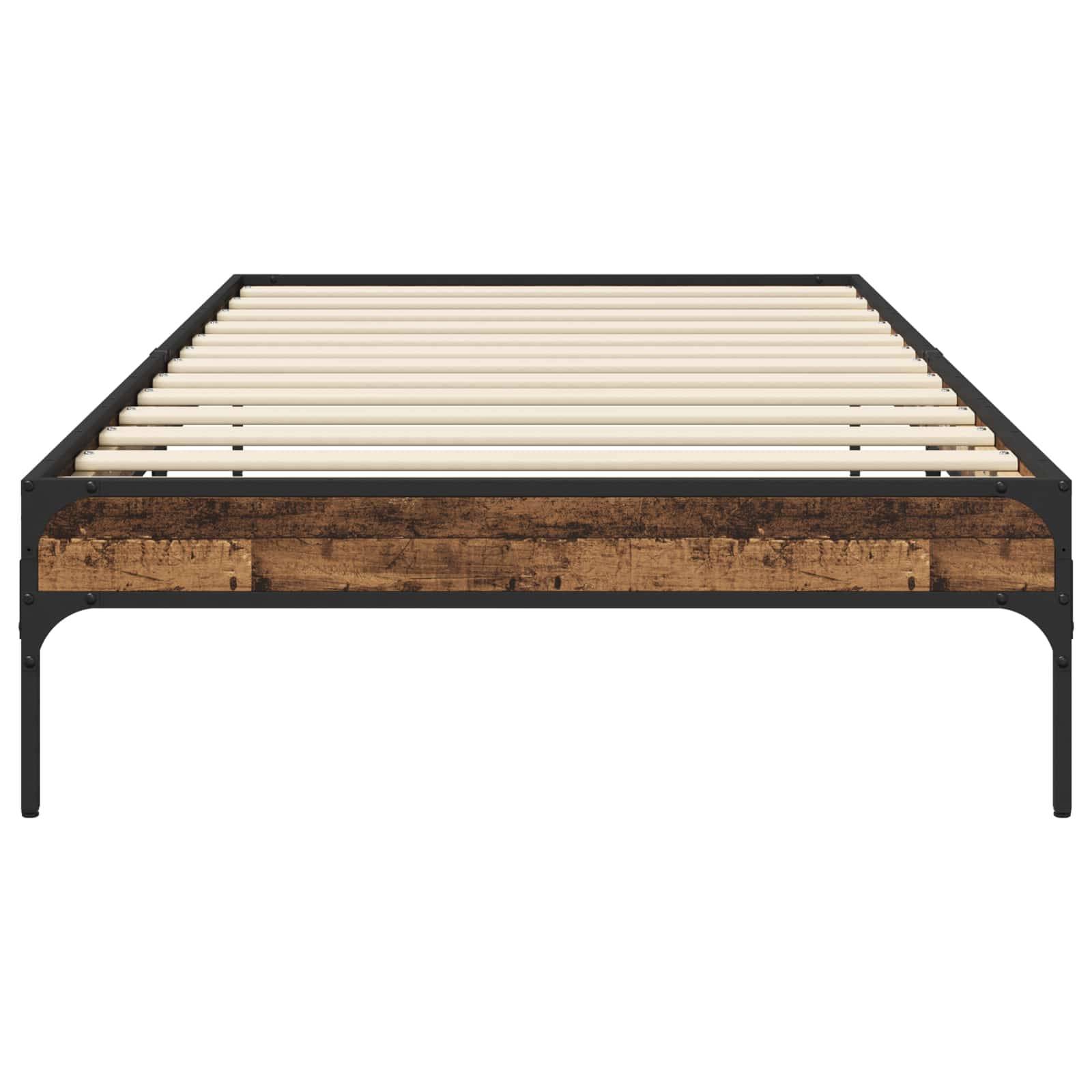 vidaXL Bettrahmen Altholz 80 x 200 cm Holzwerkstoff