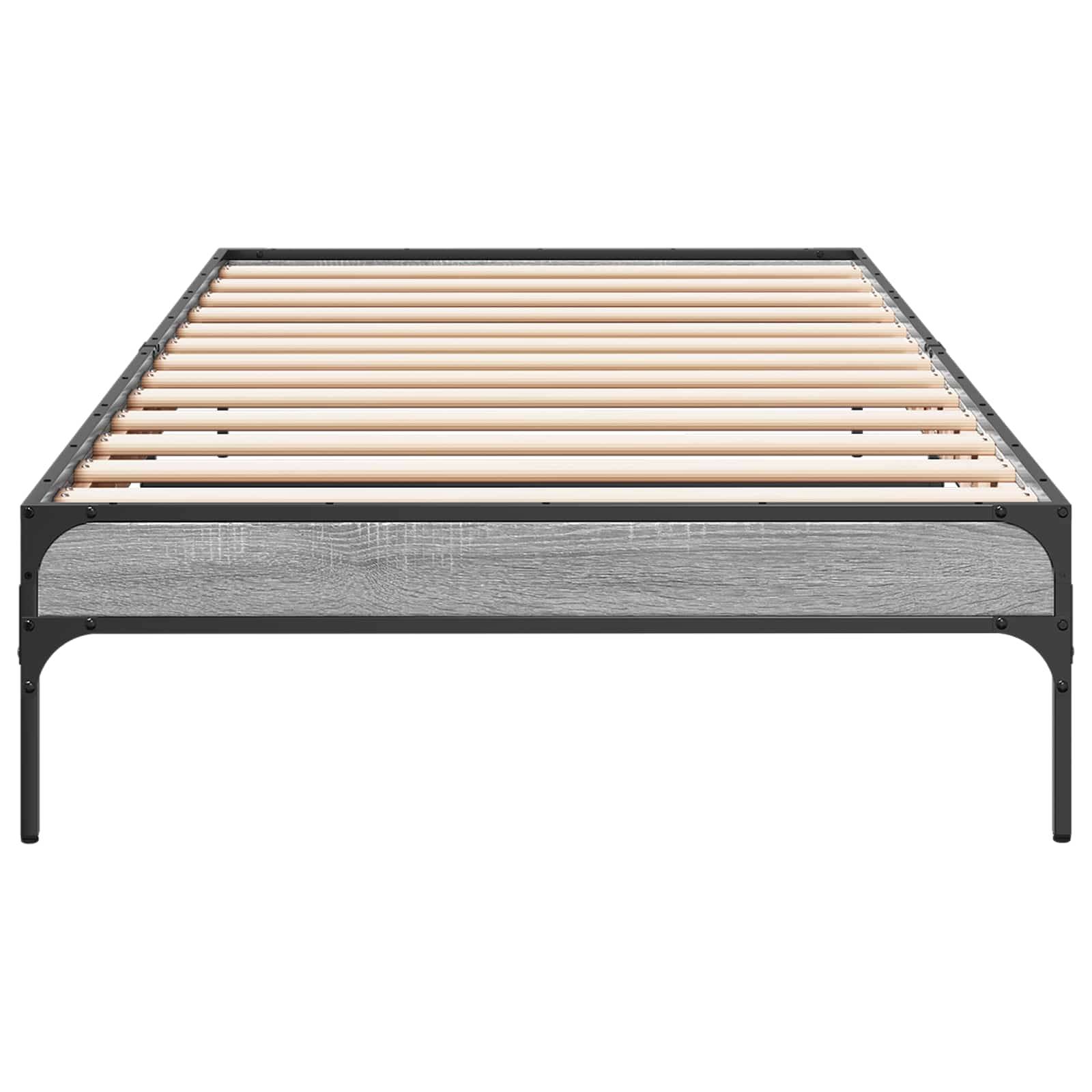 vidaXL Bettrahmen Grau Sonoma 80 x 200 cm Holzwerkstoff