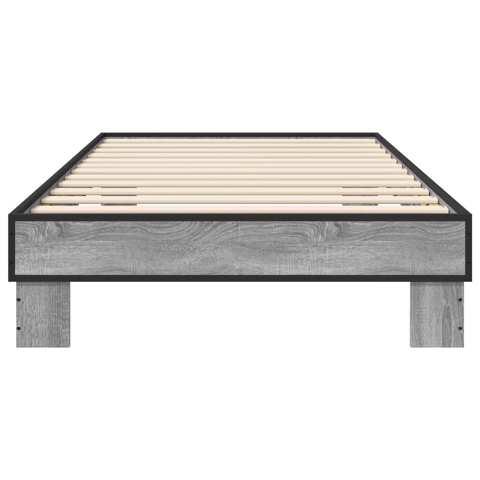 vidaXL Bettrahmen Grau Sonoma 80 x 200 cm Holzwerkstoff