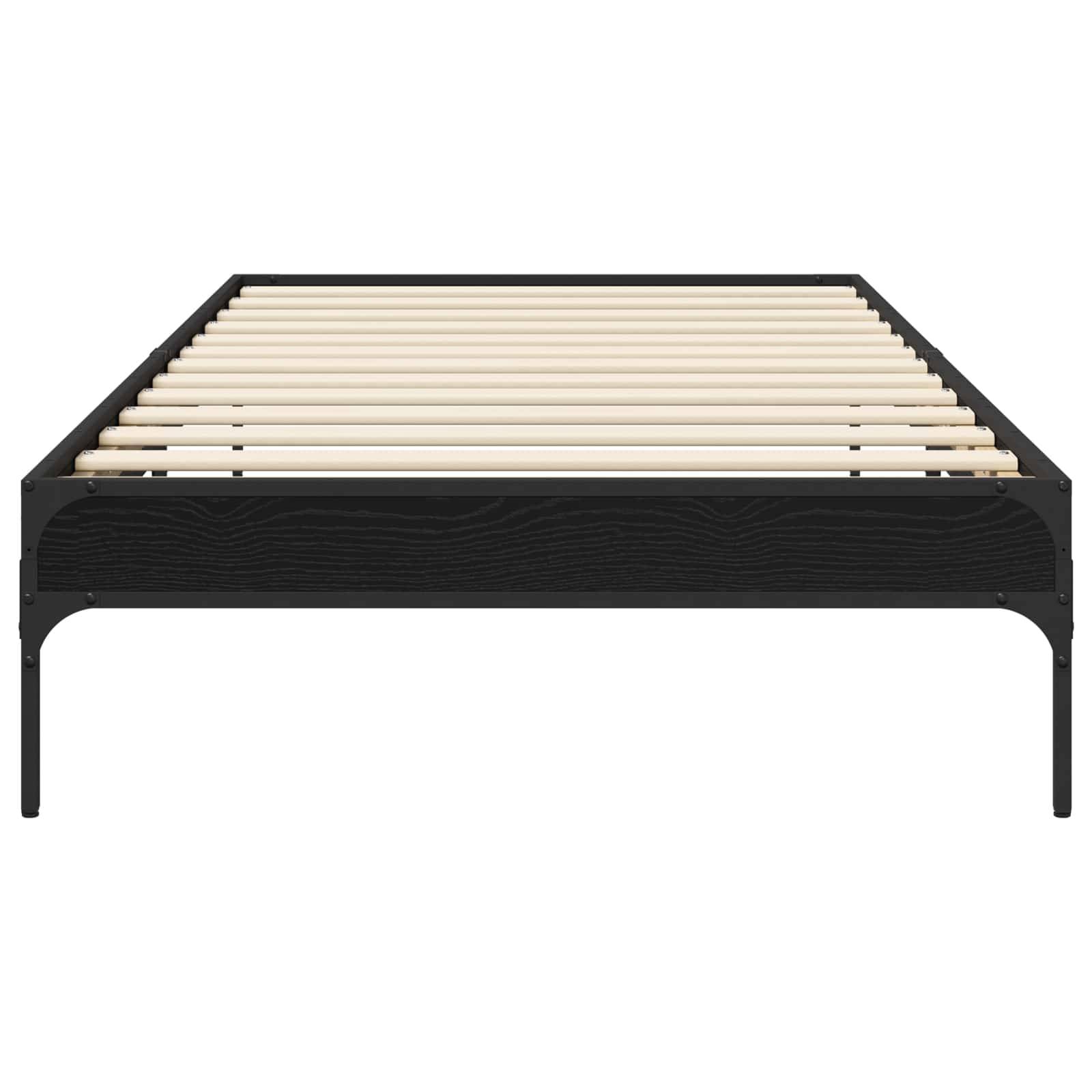 vidaXL Bettrahmen Schwarze Eiche 80 x 200 cm Holzwerkstoff