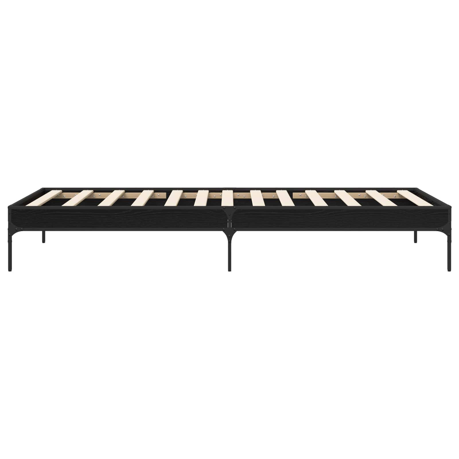 vidaXL Bettrahmen Schwarze Eiche 80 x 200 cm Holzwerkstoff