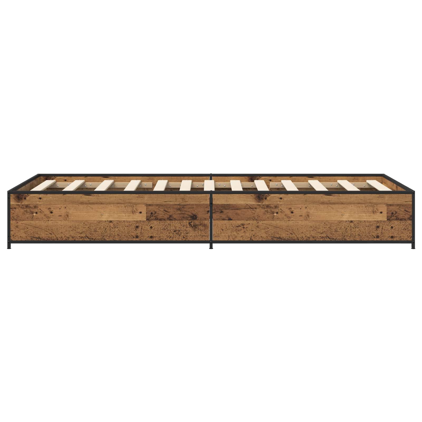 vidaXL Bettrahmen Altholz 80 x 200 cm Holzwerkstoff