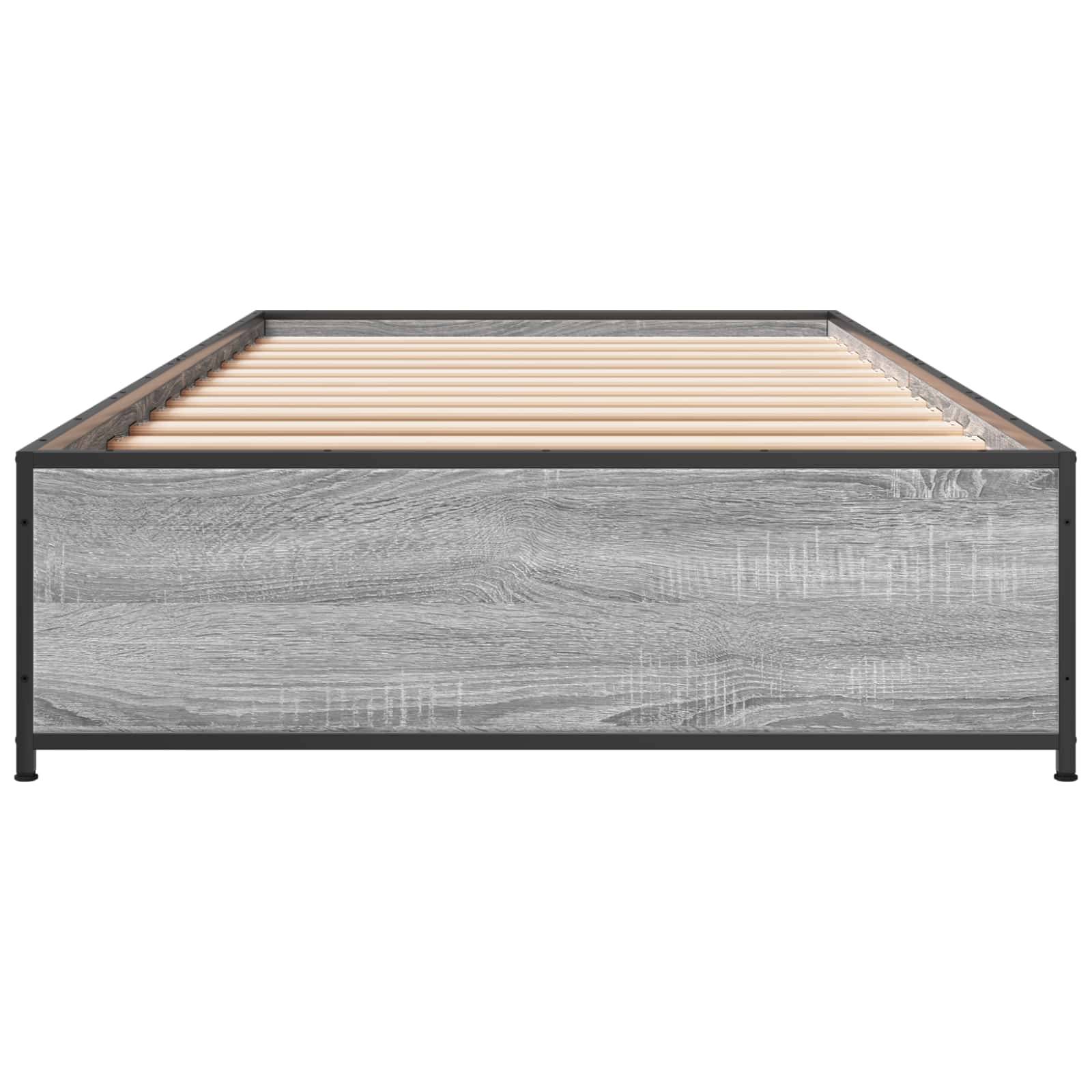 vidaXL Bettrahmen Grau Sonoma 80 x 200 cm Holzwerkstoff