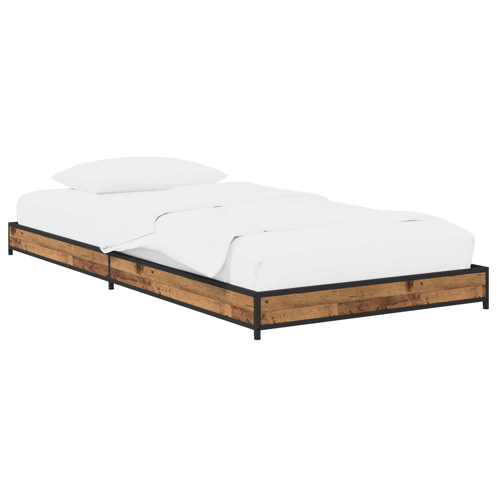 vidaXL Bettrahmen Altholz 80 x 200 cm Holzwerkstoff