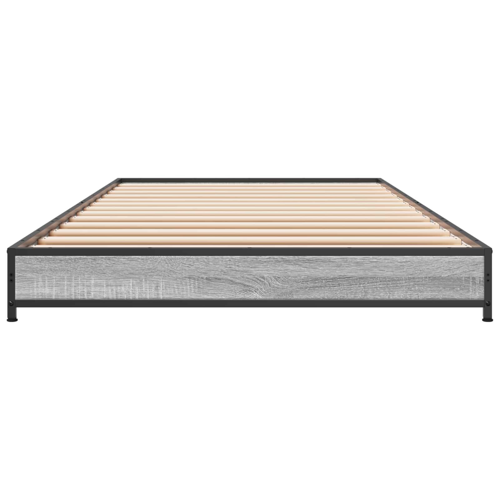 vidaXL Bettrahmen Grau Sonoma 80 x 200 cm Holzwerkstoff