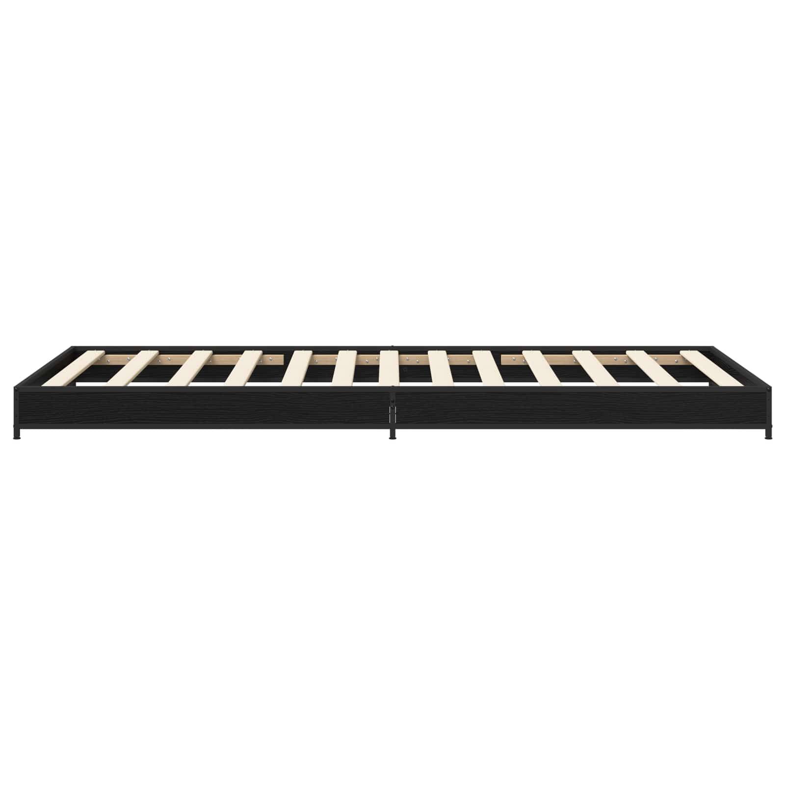 vidaXL Bettrahmen Schwarze Eiche 80 x 200 cm Holzwerkstoff