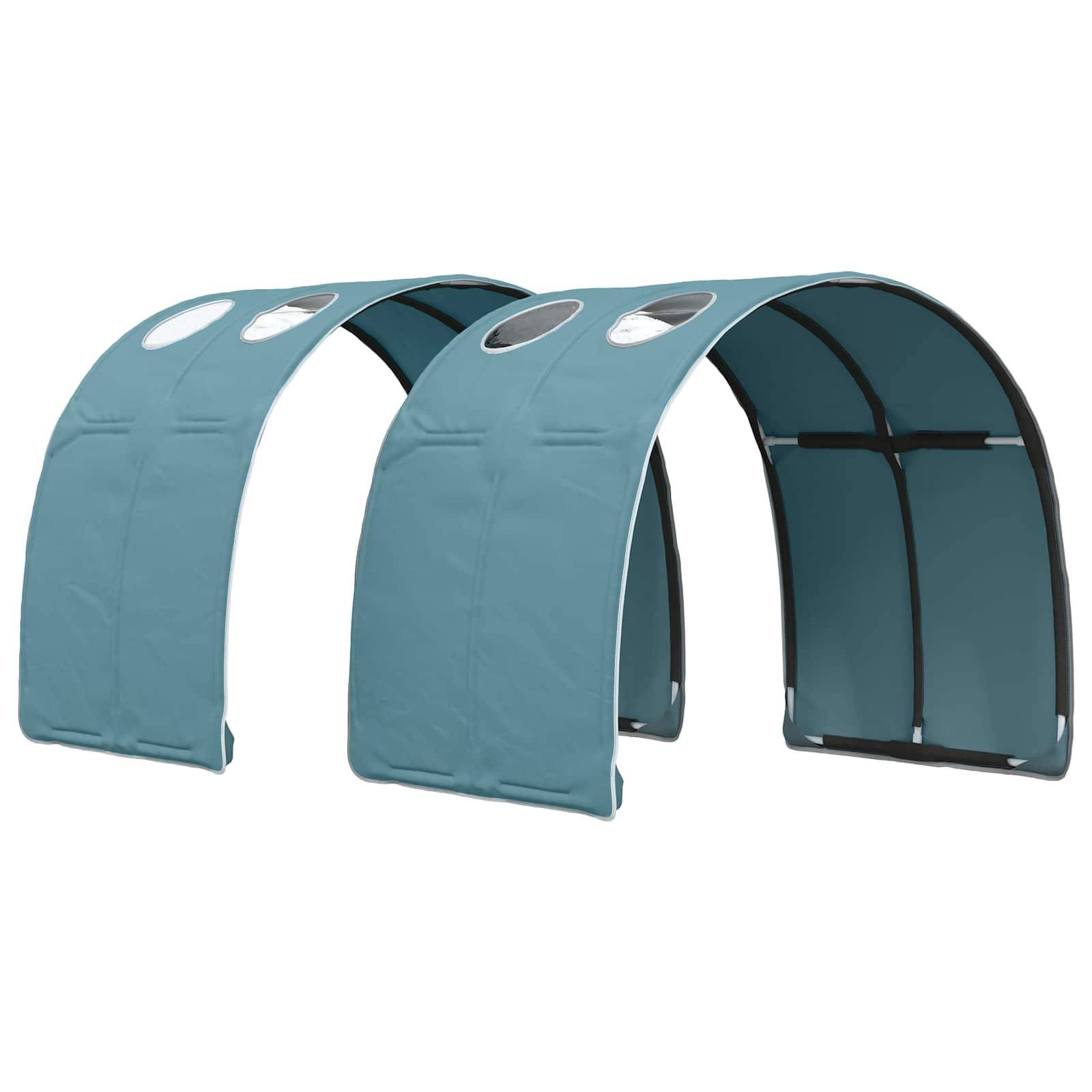 vidaXL Bettunnel 2 pcs Himmelblau 211 x 67,5 x 2 cm Polyester