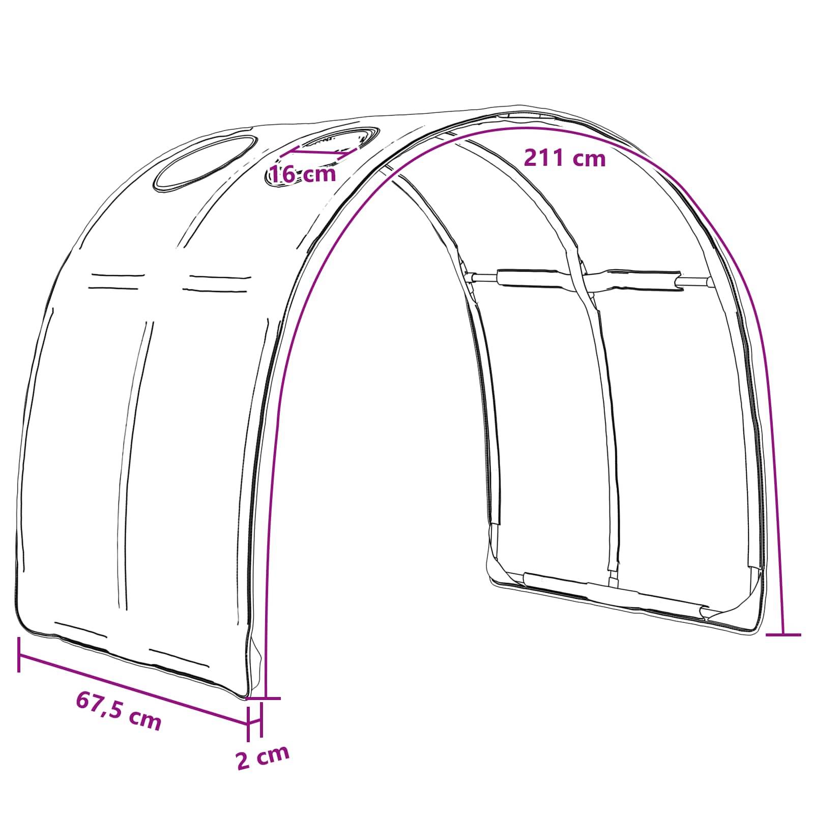 vidaXL Bettunnel 2 pcs Himmelblau 211 x 67,5 x 2 cm Polyester