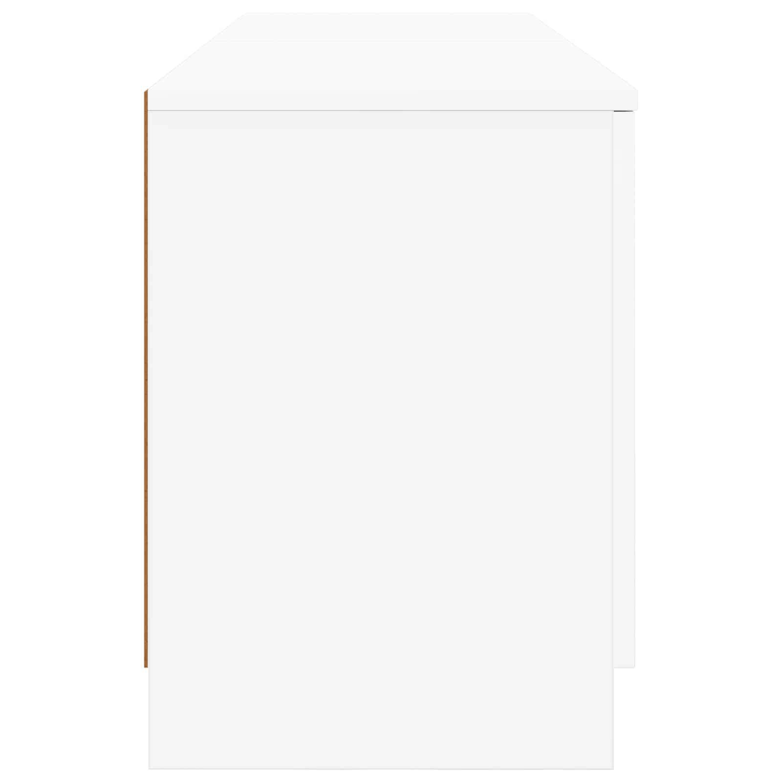 vidaXL Bettschrank mit Tür 2 pcs Weiß 66 x 35 x 48 cm Holzwerkstoff