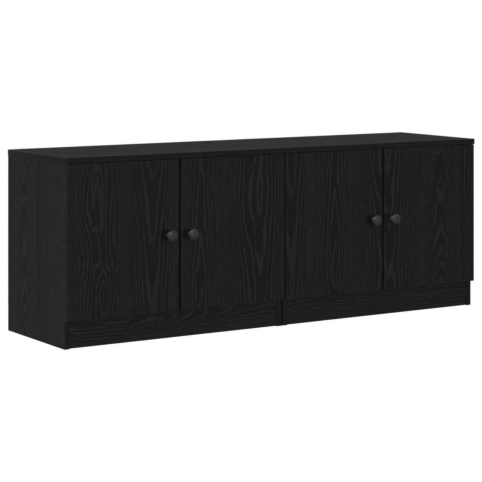 vidaXL Bettschrank 2 pcs Schwarze Eiche 66 x 35 x 48 cm Holzwerkstoff