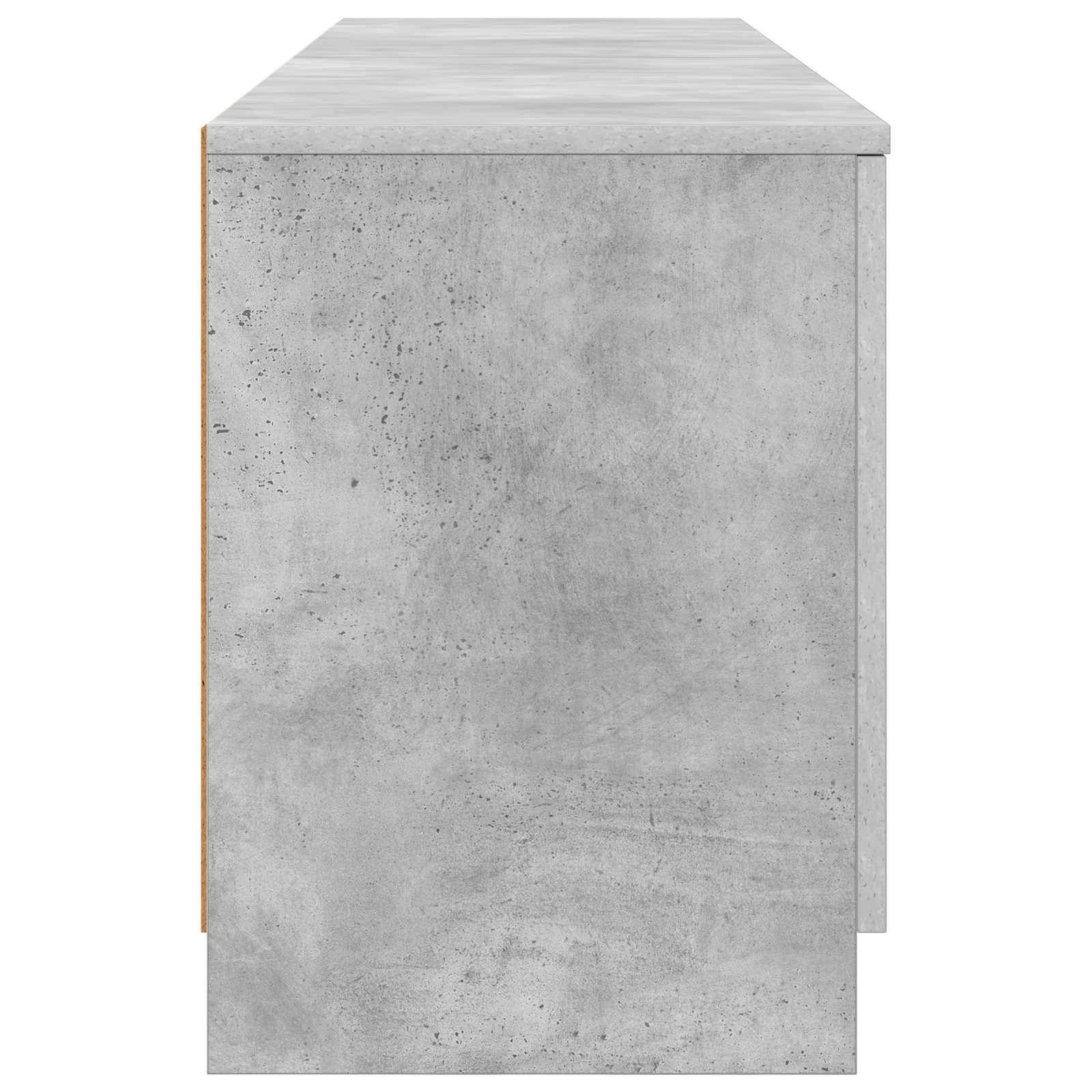 vidaXL Bettschrank 2 pcs Betongrau 66 x 35 x 48 cm Holzwerkstoff