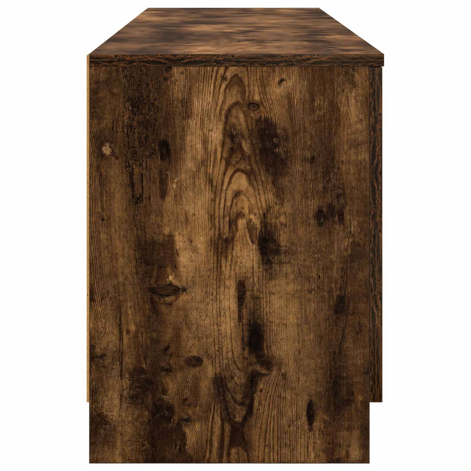 vidaXL Bettschrank mit Tür 2 pcs Geräucherte Eiche 66 x 35 x 48 cm