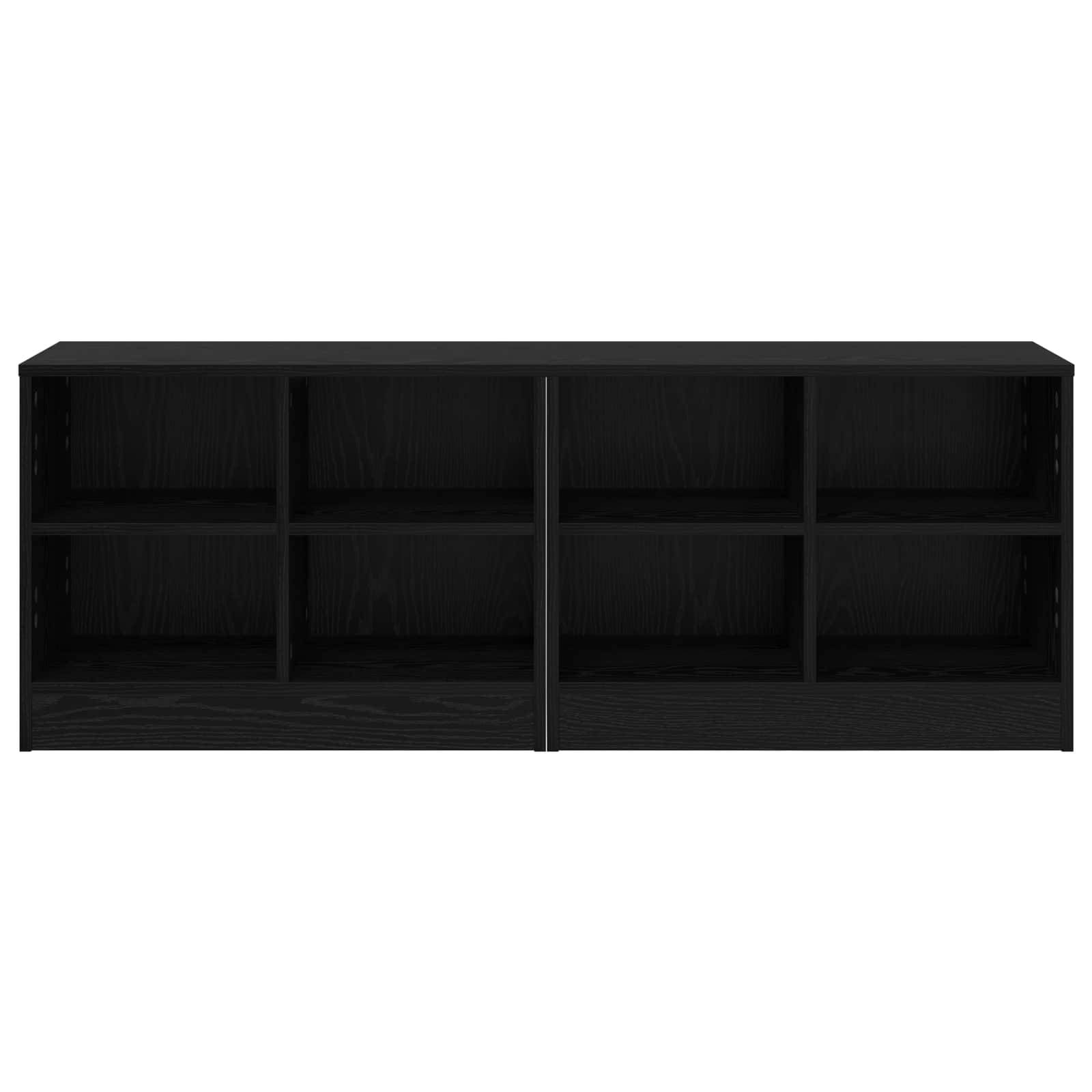 vidaXL Bettschrank 2 pcs Schwarze Eiche 66 x 33 x 48 cm Holzwerkstoff
