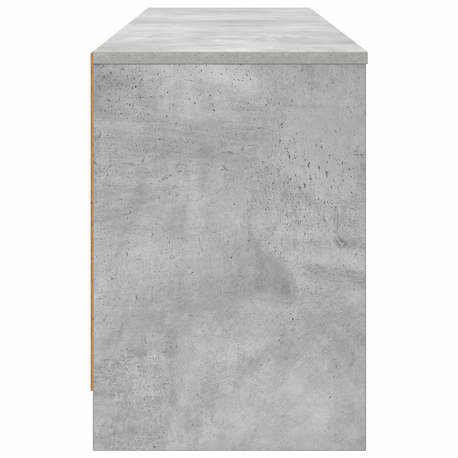 vidaXL Bettschrank 2 pcs Betongrau 66 x 33 x 48 cm Holzwerkstoff