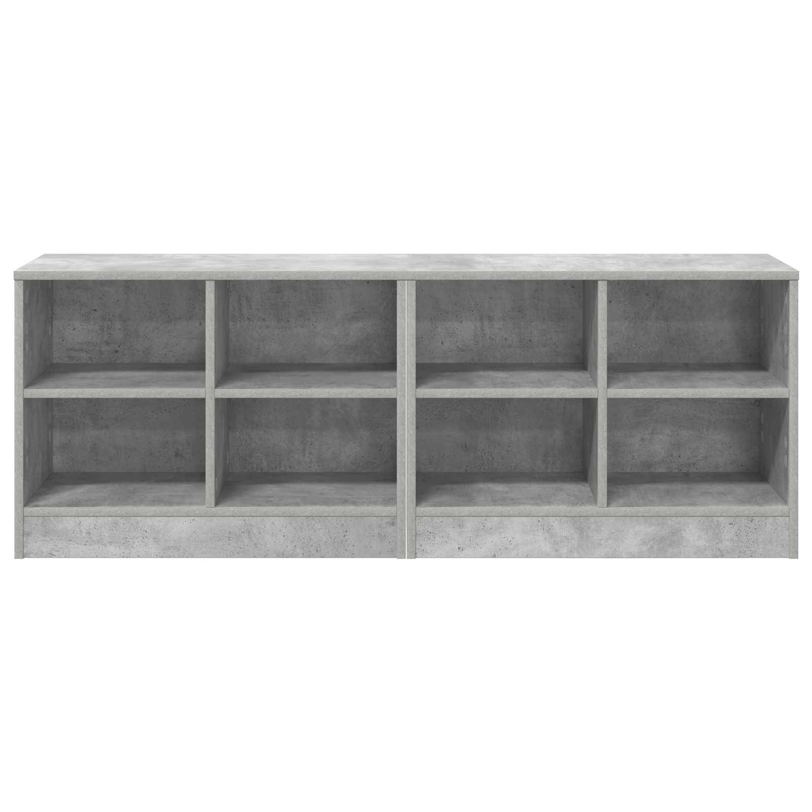 vidaXL Bettschrank 2 pcs Betongrau 66 x 33 x 48 cm Holzwerkstoff