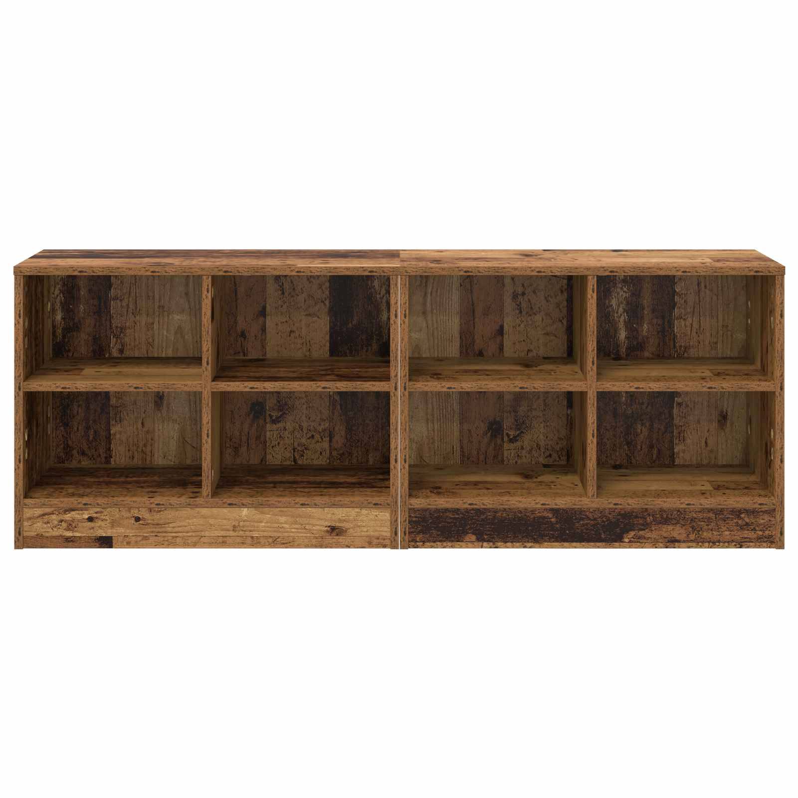 vidaXL Bettschrank 2 pcs Altholz 66 x 33 x 48 cm Holzwerkstoff