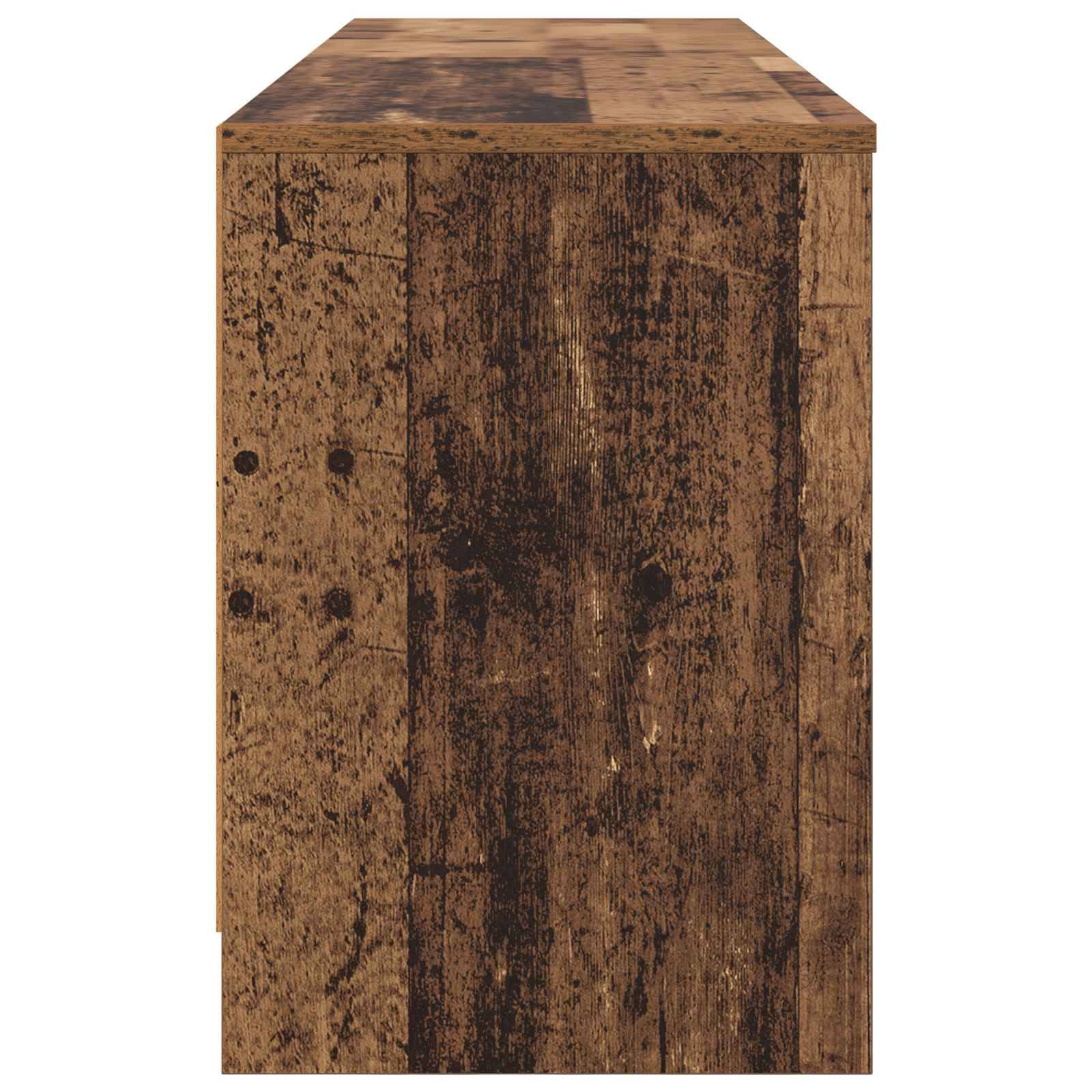 vidaXL Bettschrank 2 pcs Altholz 66 x 33 x 48 cm Holzwerkstoff