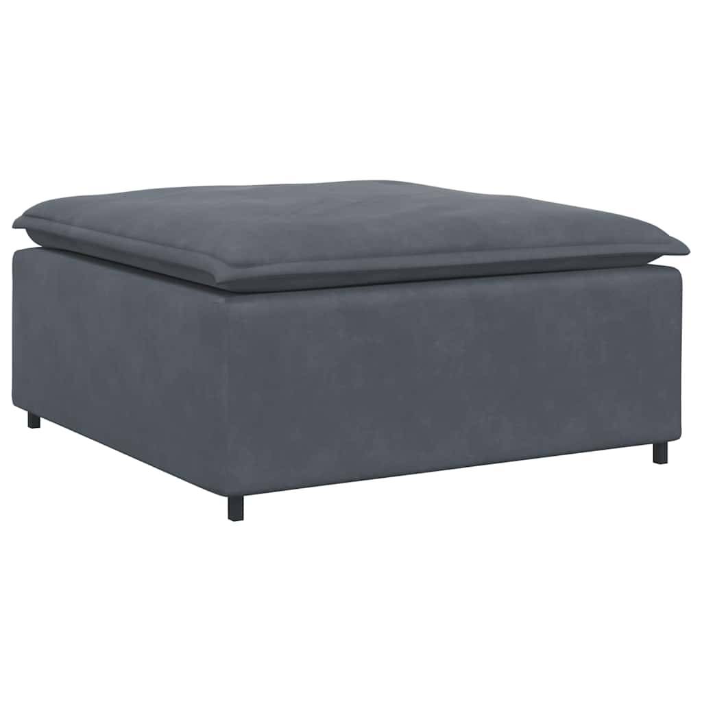 vidaXL Modulares Sofa Fußhocker-Modul Dunkelgrau 100x100x48 cm