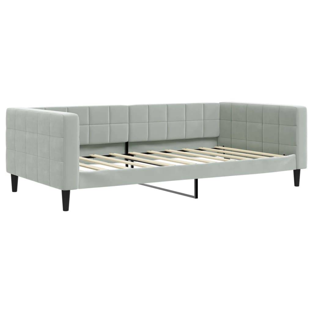 vidaXL Tagesbett Hellgrau 100x190 cm Samt