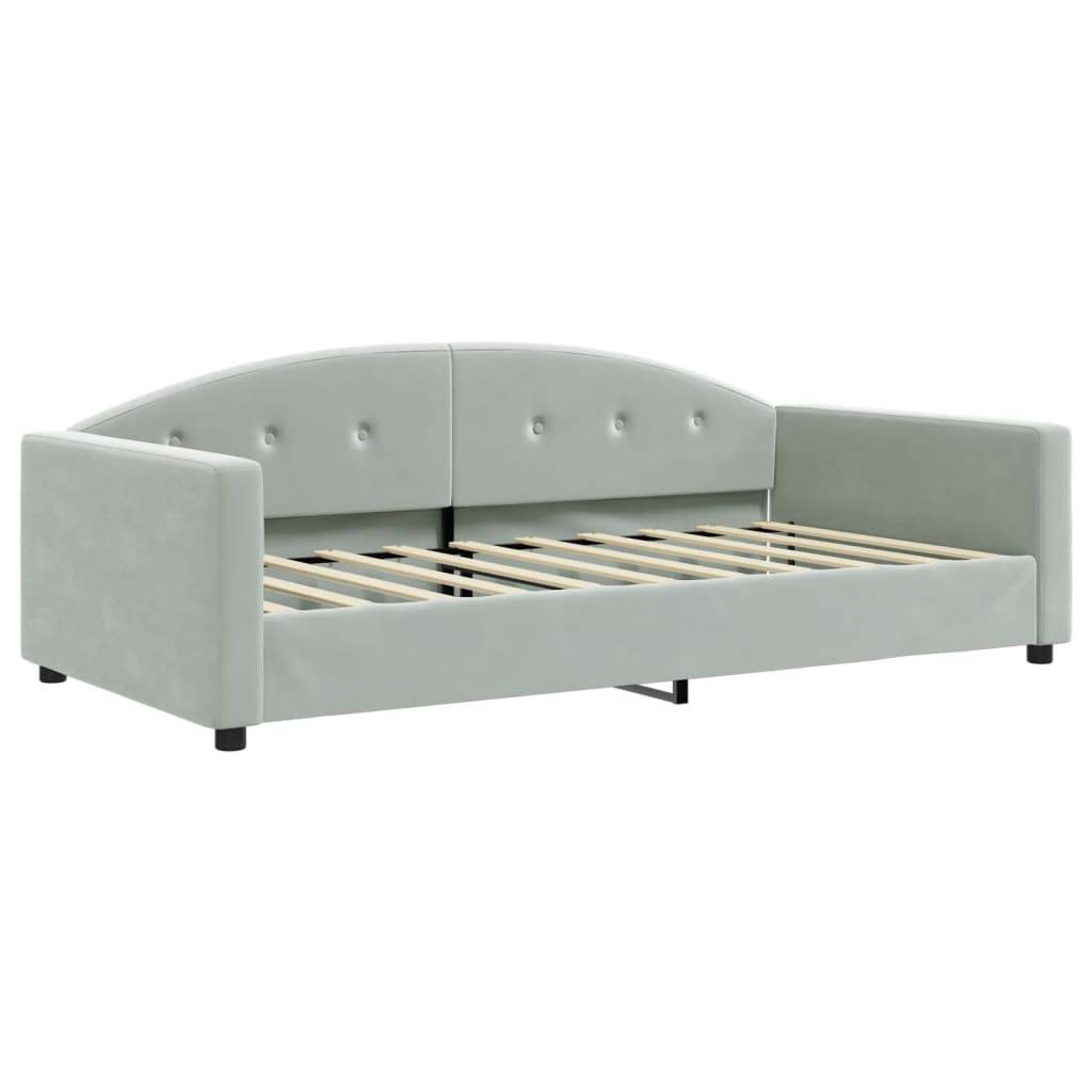 vidaXL Tagesbett Hellgrau 100x190 cm Samt