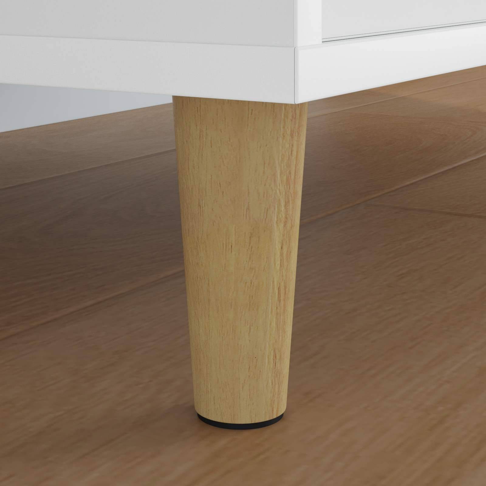 vidaXL Möbelbeine 2 pcs Braun Ø 44 x 100 mm Massives Eukalyptus Holz