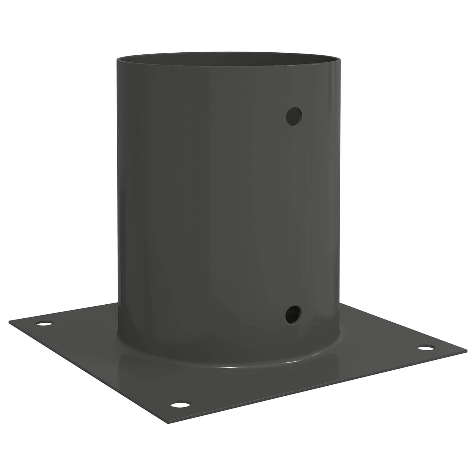 vidaXL runder Bodenanker 12 pcs Anthrazit 18 x 18 x 15 cm Metall