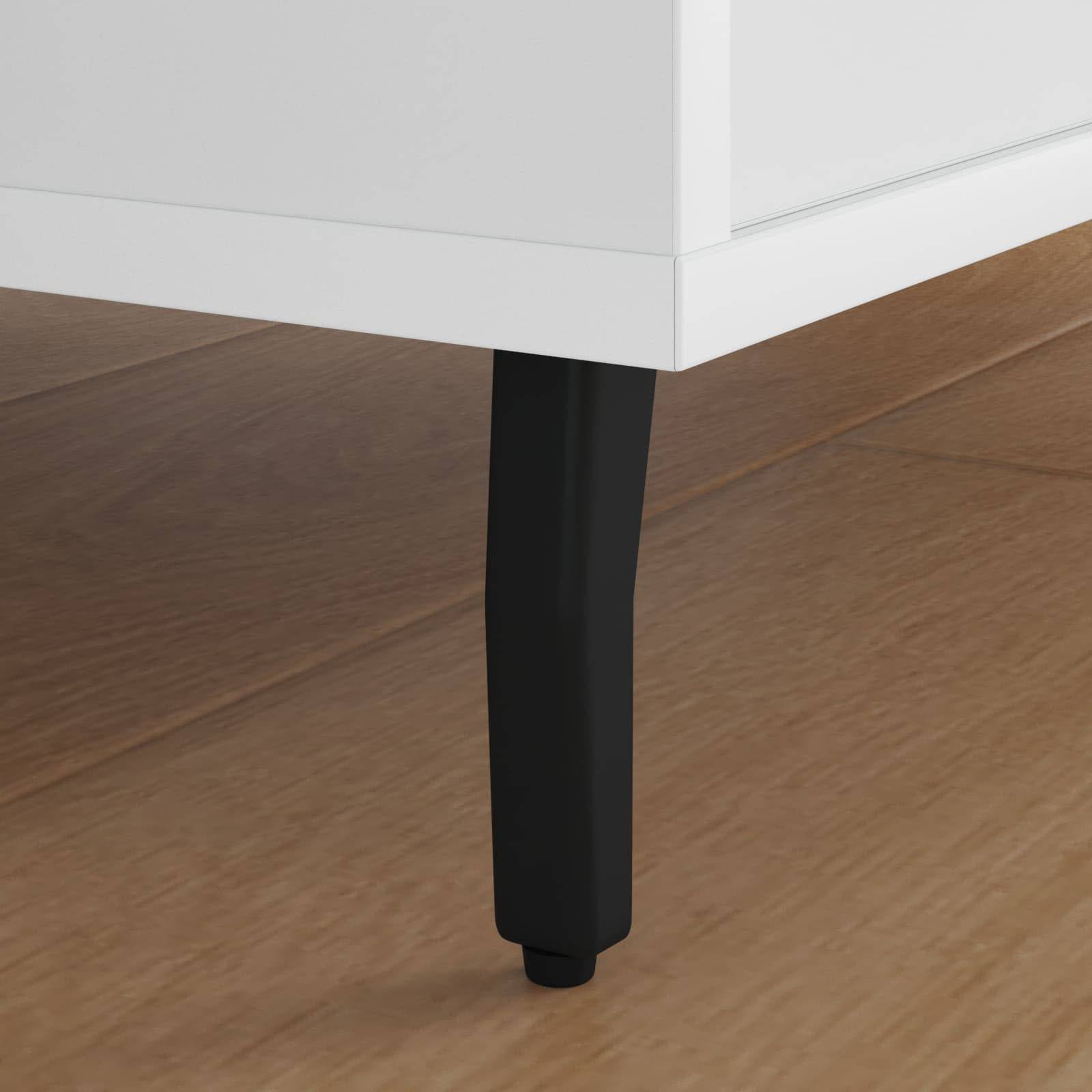 vidaXL Standfüße 2 pcs Schwarz 40 x 40 x 100 mm Eisen