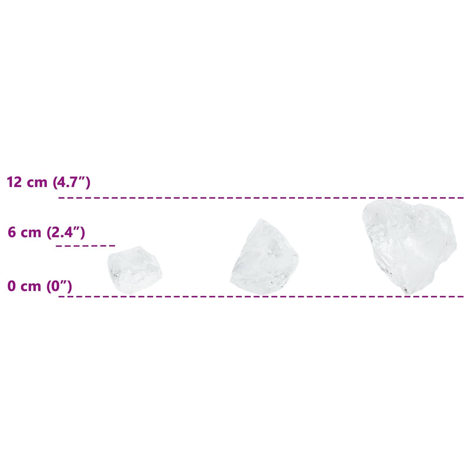 vidaXL Gartensteine Weiß 12 cm Glas