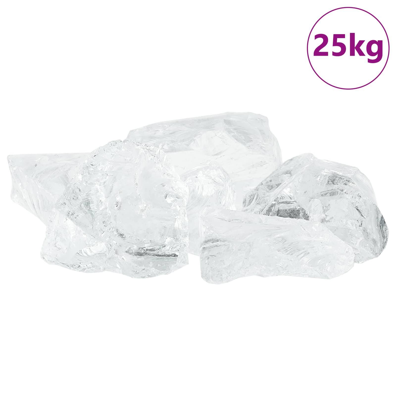 vidaXL Gartensteine Weiß 12 cm Glas