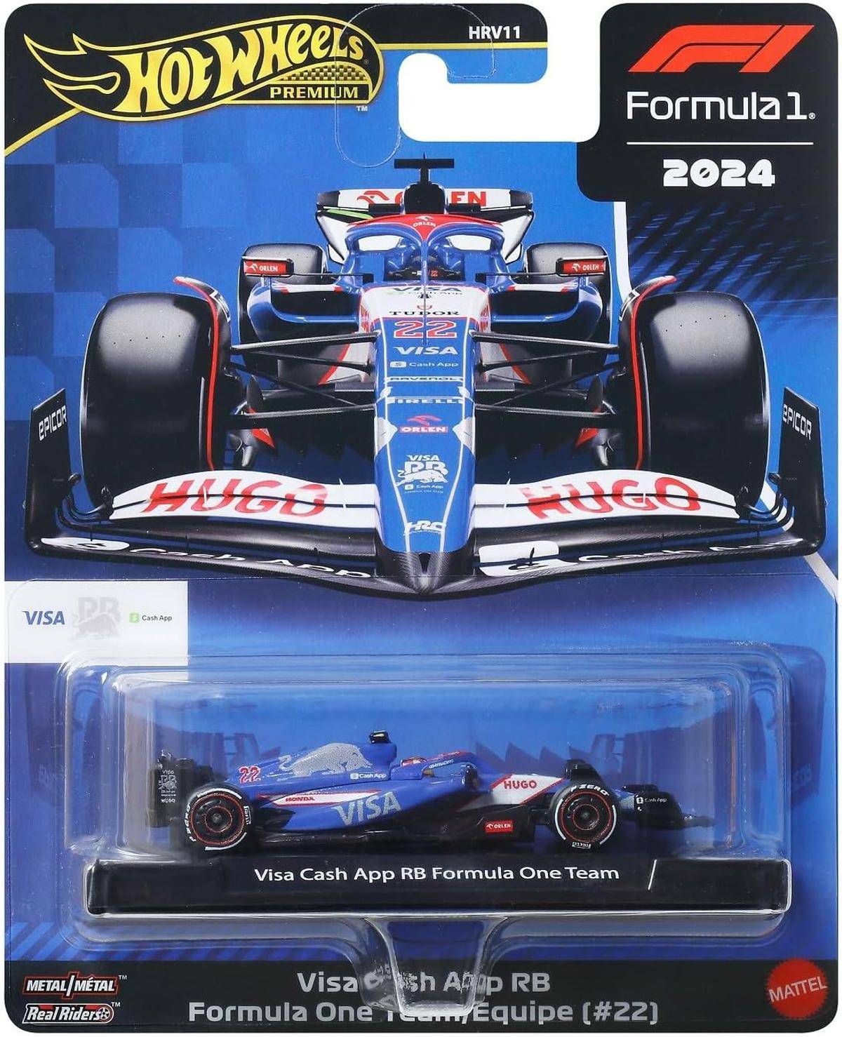 Hot Wheels VISA RB Formula 1 VCARB 01 TEAM 2024 Yuki Tsunoda 22 1:64 JBM14