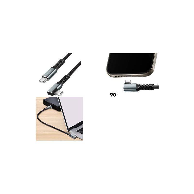 LogiLink USB 3.2 Kabel, USB-C - USB-C abgewinkelt, 0,5 m