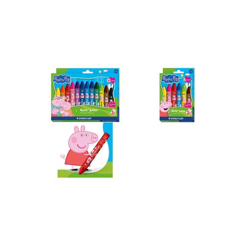 STAEDTLER Wachsmalkreide Noris junior Peppa, 6er Kartonetui